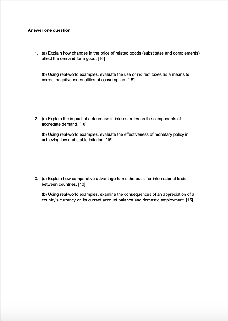 Smart Noted Economics SL Paper 1, V.1